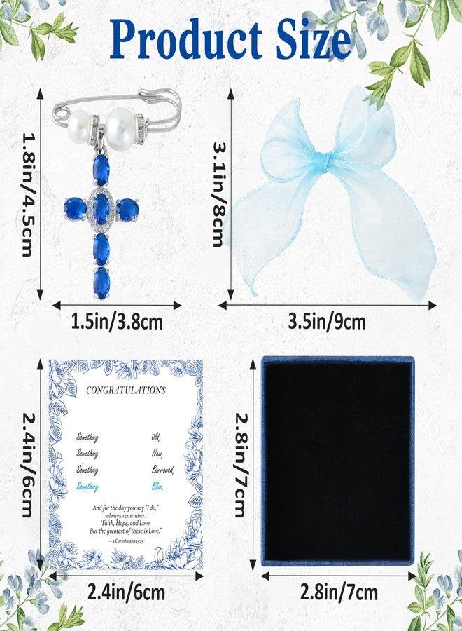 LIKEYO Something Blue Gift for Bride - LIKEYO Wedding Keepsake Gifts Something Blue Bouquet Charm for Bride, Bridal Shower Pins for Bouquets, Garter, Dress, Shoe form Mom Grandma Sister Friend, Bridal Accessories - Image 2