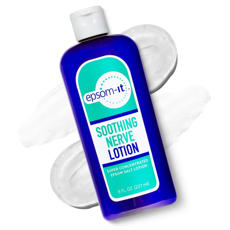 EpsomIt Soothing Nerve Lotion Epsom Salt Magnesium Lotion Topical Magnesium Cream with Capsaicin Arnica to Provide Comfort for Legs Knee and Feet 80 oz