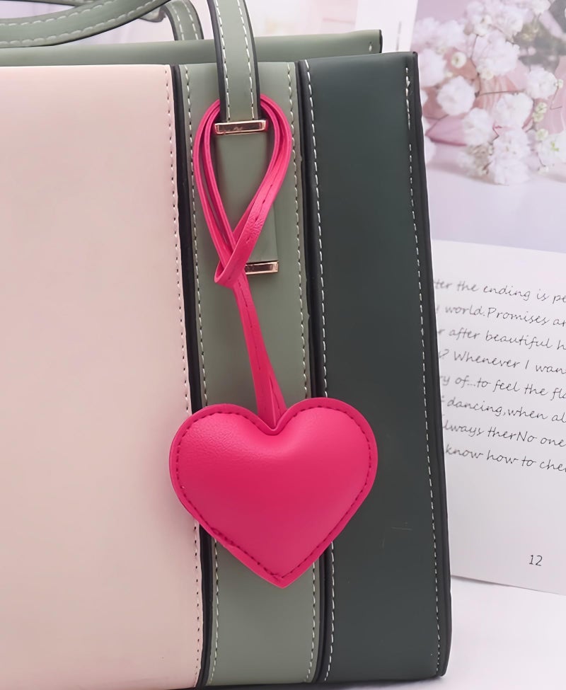 LAEKOU Heart Bag Charms Keychain for Women, Cute Key Chain Charm Accessories for Girls Tote Purse Backpack Handbags - Image 5