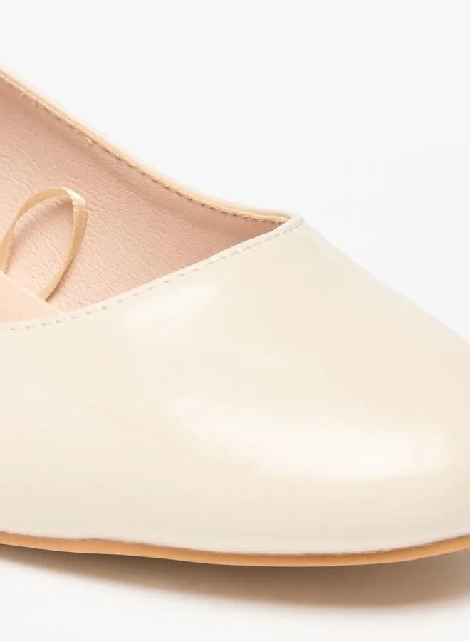 Flora Bella By Shoexpress Women's Solid Slip-On Pumps with Block Heels