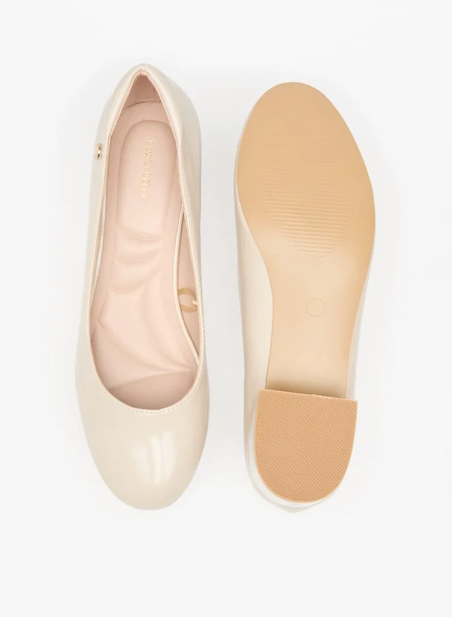 Flora Bella By Shoexpress Women's Solid Slip-On Pumps with Block Heels