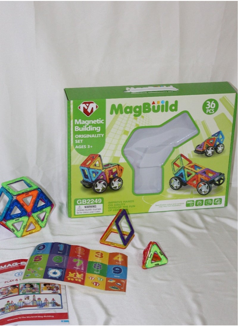 Mag Building MagBuild Magnetic Building – Originality Set (36 Pieces)  - Image 4