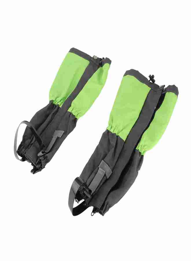 1 Pair Outdoor Waterproof Sports Climbing Hiking Legging Gaiters Shoe Boots Cover Green - Image 1