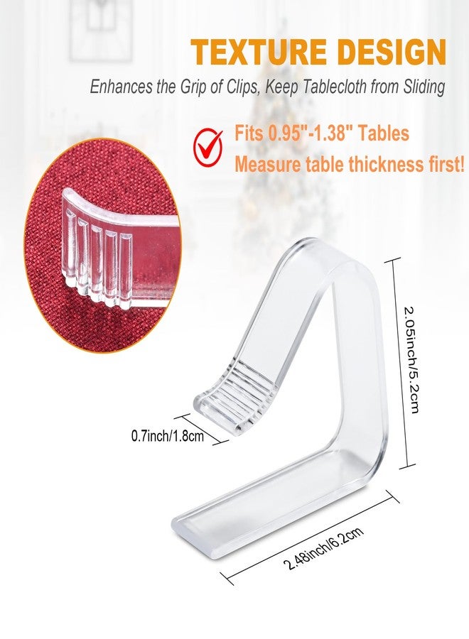 ELEBOX Clear Table Cloth Holder Clips 12 Pcs, Windproof Tablecloth Clips for Outdoor Desk, Non Slip TableCover Clamps, Table Skirt Clips for Party Camping Picnic - Image 5