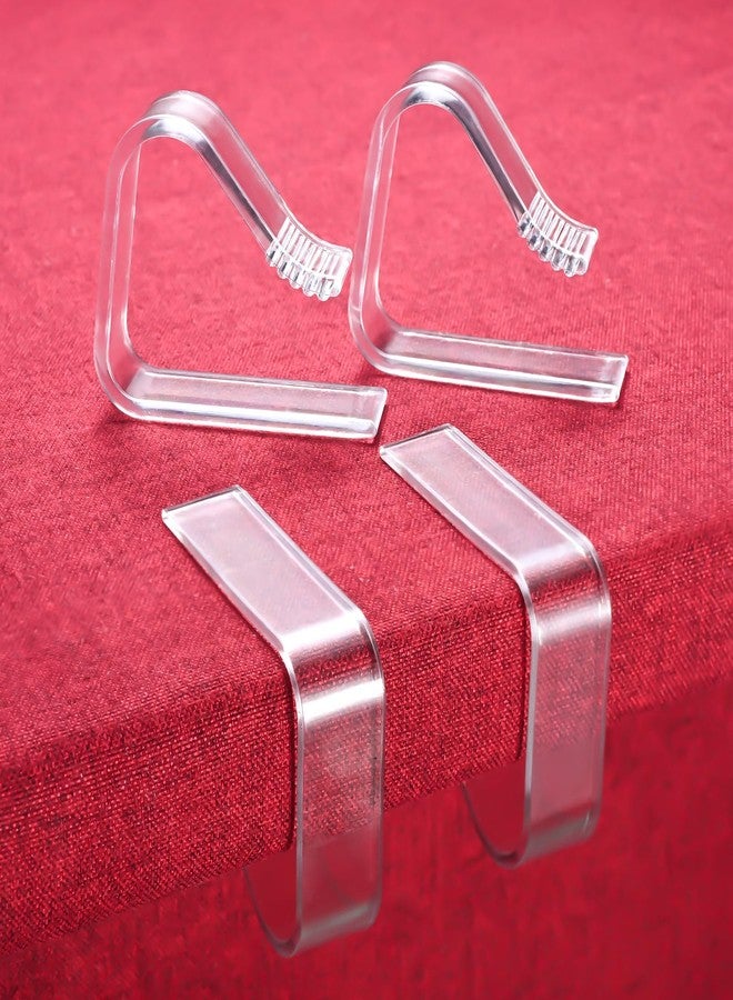 ELEBOX Clear Table Cloth Holder Clips 12 Pcs, Windproof Tablecloth Clips for Outdoor Desk, Non Slip TableCover Clamps, Table Skirt Clips for Party Camping Picnic - Image 1