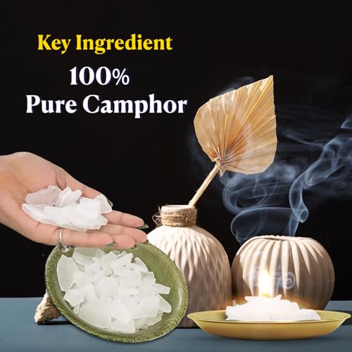 Hari Darshan Bhimseni Camphor 250g | Pure & Natural Bhimseni Kapoor for Pooja, Havan, Meditation, Room Freshener | Camphor for Home Purification, Aromatherapy & Skin Care | Kapoor Kapur Karpuram - Image 2