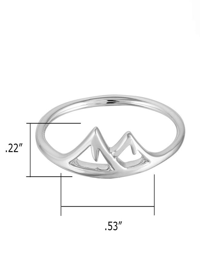 Boma Jewelry Sterling Silver Mountain Range Peak Ring, Size 6 - Image 4