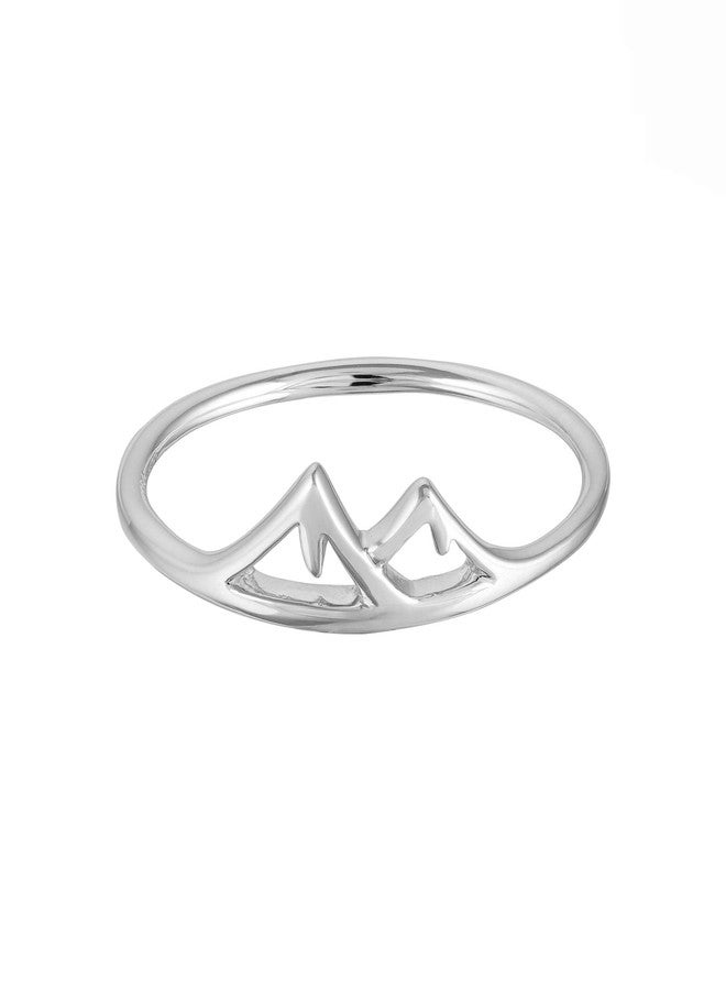 Boma Jewelry Sterling Silver Mountain Range Peak Ring, Size 6 - Image 1