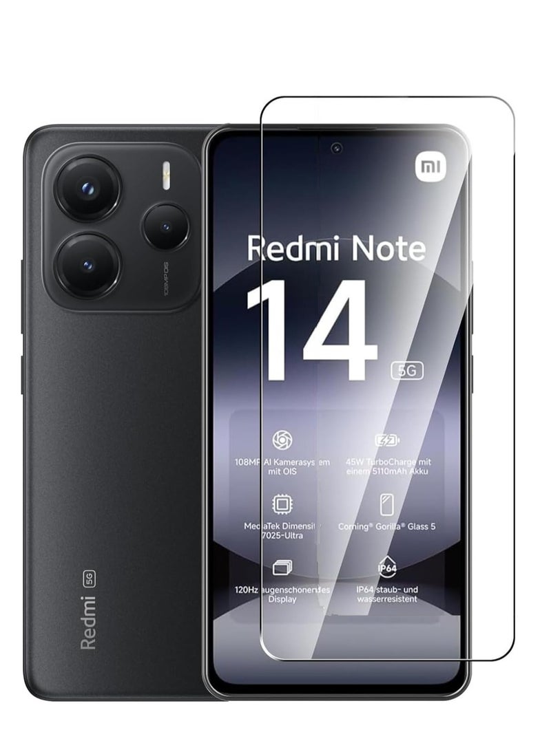 TWEGGON Screen Protector for Redmi Note 14, Tempered Glass Screen Protector for Redmi Note 14 6.67" Clear  - Image 1