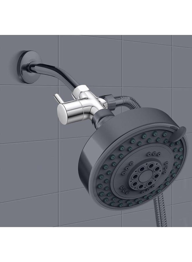 Mathtoxyz G1/2" Shower Head Diverter Valve, Solid Brass Shower Arm Diverter Valve for Hand Held Showerhead and Fixed Spray Head, 20mm Diameter 3-Way Universal Shower System Replacement Part (Chrome Finish) - Image 2