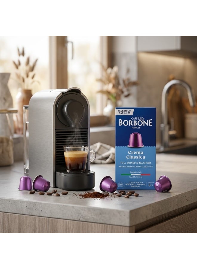 CAFFE BORBONE Caffè Borbone Classica Coffee Capsules Compatible with Nespresso Original Machines, Medium Roast Italian Espresso, Smooth Balanced Taste, Rich Crema, 50g (10 Capsules) - Image 3