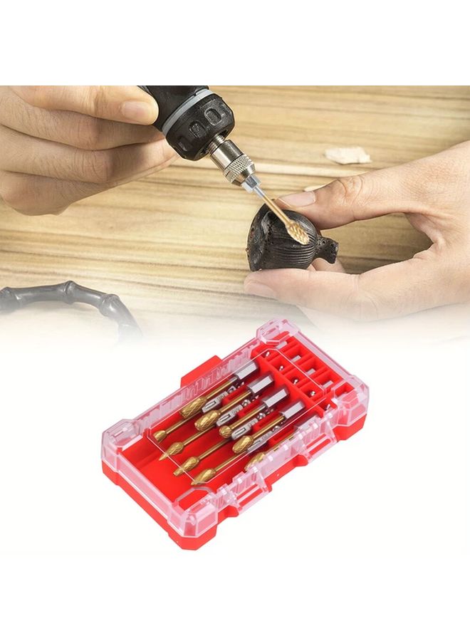 10pcs 1 4 Inch Carbide Burr Set Double Cut Die Grinder Bits Golden and Silvery - Image 2