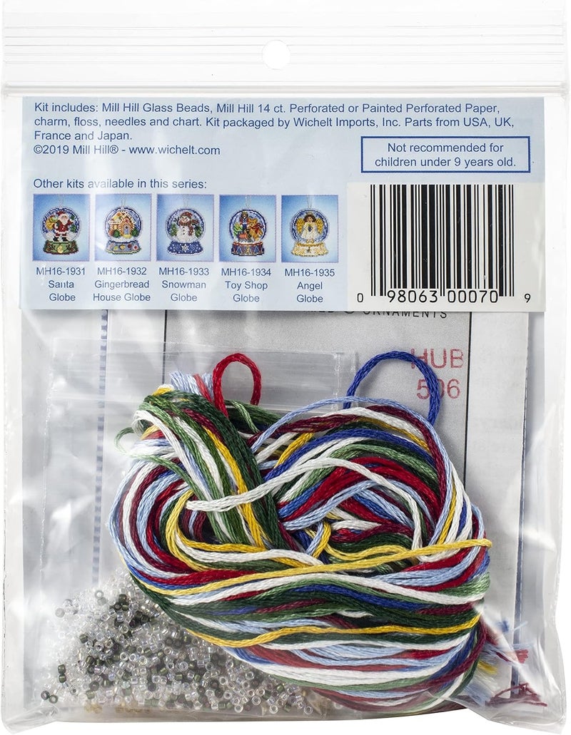 Mill Hill Christmas Tree Snow Globe Beaded Counted Cross Stitch Charmed Ornament Kit 2019 Snow Globes MH161936 - Image 5
