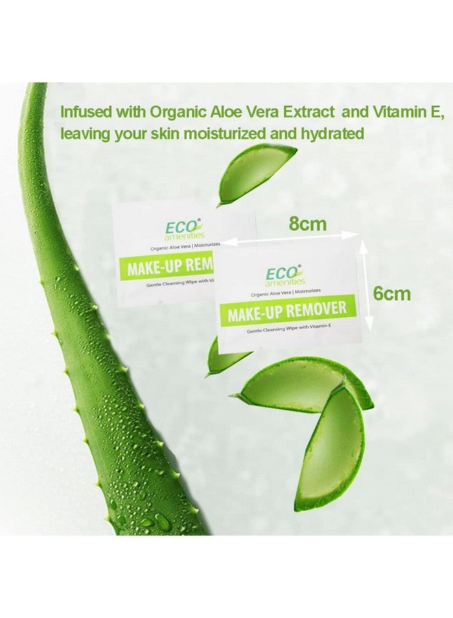 ECO Amenities ECO Amenities 20 Count Makeup Remover Wipes with Aloe Vera and Vitamin E Individually Wrapped Facial Towelettes Skin Cleansing Wipes  - Image 2