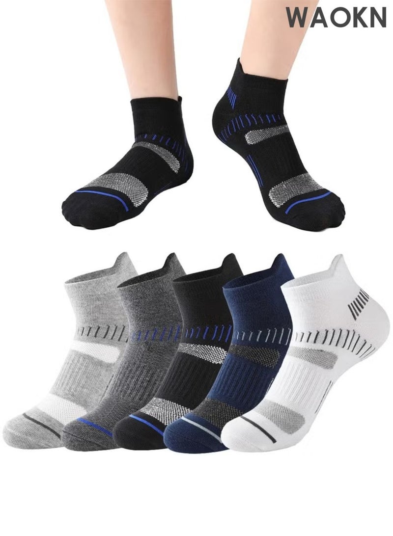 WAOKN Men and women Athletic Socks (5-Pack) - Low Cut, Sweat-Wicking , Odour-Resistant, All-Season Comfort - Ideal for Active Lifestyles , Running & Everyday Wear - Ultimate Socks for Men and women Collection , unisex . - Image 1