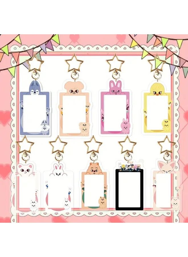 لي نو Kpop إطار صورة أكريليك سلسلة مفاتيح شخصيات حيوانية لطيفة بلاستيك متين هدية عيد ميلاد - Image 2