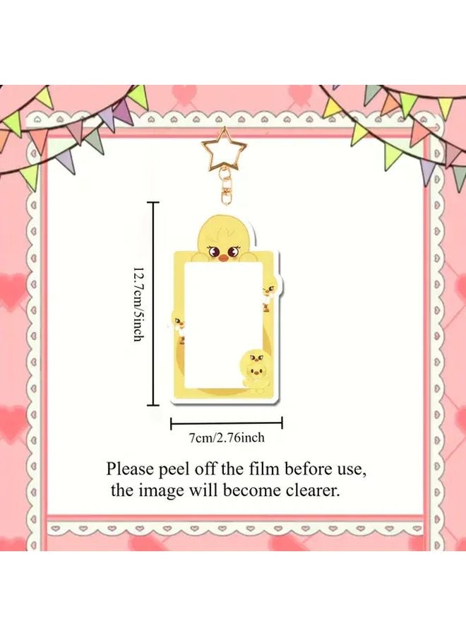لي نو Kpop إطار صورة أكريليك سلسلة مفاتيح شخصيات حيوانية لطيفة بلاستيك متين هدية عيد ميلاد - Image 3