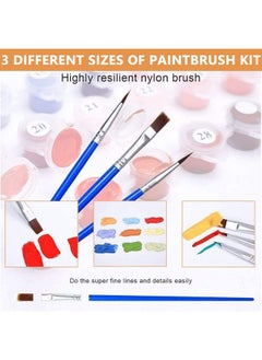 هاسذيب لوحة زيتية من HASTHIP DIY، 40 × 50 سم، مجموعات طلاء بالأرقام، مجموعة طلاء للكبار والصغار، قماش مطبوع بدون إطار لديكور الحائط المنزلي (لا يشمل الإطار) أسود  - Image 4