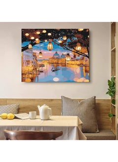 هاسذيب لوحة زيتية من HASTHIP DIY، 40 × 50 سم، مجموعات طلاء بالأرقام، مجموعة طلاء للكبار والصغار، قماش مطبوع بدون إطار لديكور الحائط المنزلي (لا يشمل الإطار) أسود  - Image 3