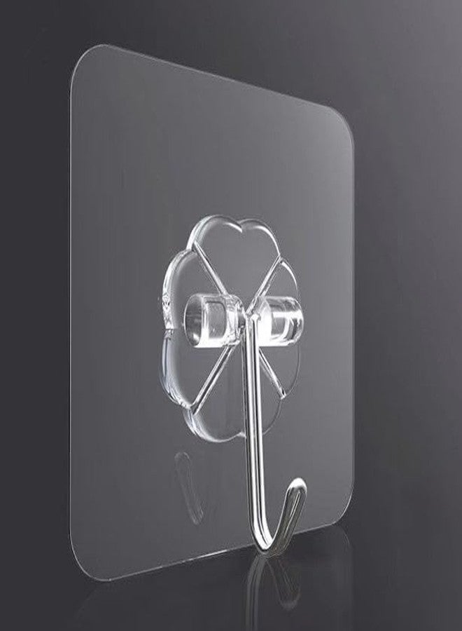 Homecure Self-Adhesive Stainless Hooks | Waterproof & Rustproof Multipurpose Hook for Home, Kitchen, Office & Bathroom | Strong & Durable Utility Hook (Adhesive Hanging Hook (Flower Pattern), 10) - Image 5
