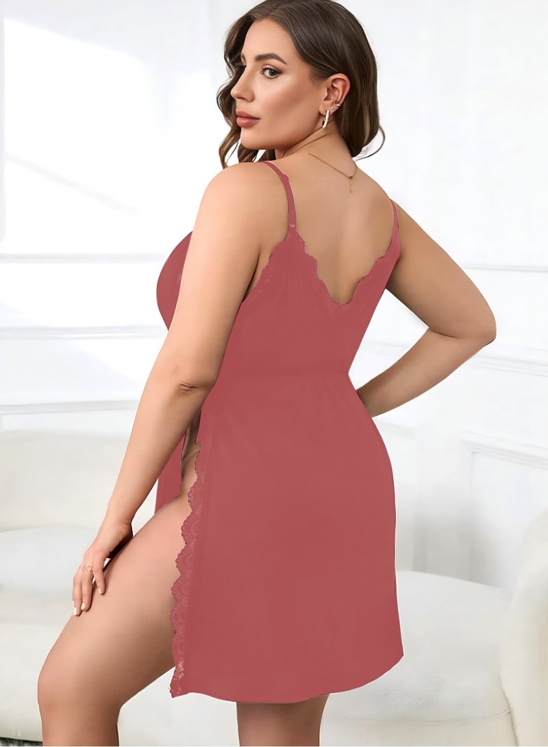 MANIKAN MANIKAN Elegant Women Nightgown With Soft Lace Details  - Image 2