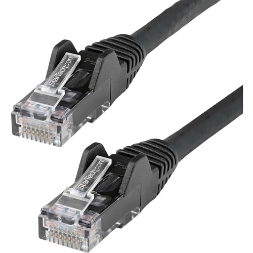 StarTech.com 35ft CAT6 Ethernet Cable - Black CAT 6 Gigabit Ethernet Wire -650MHz 100W PoE RJ45 UTP Network/Patch Cord Snagless w/Strain Relief Fluke Tested/Wiring is UL Certified/TIA (N6PATCH35BK) - Image 2