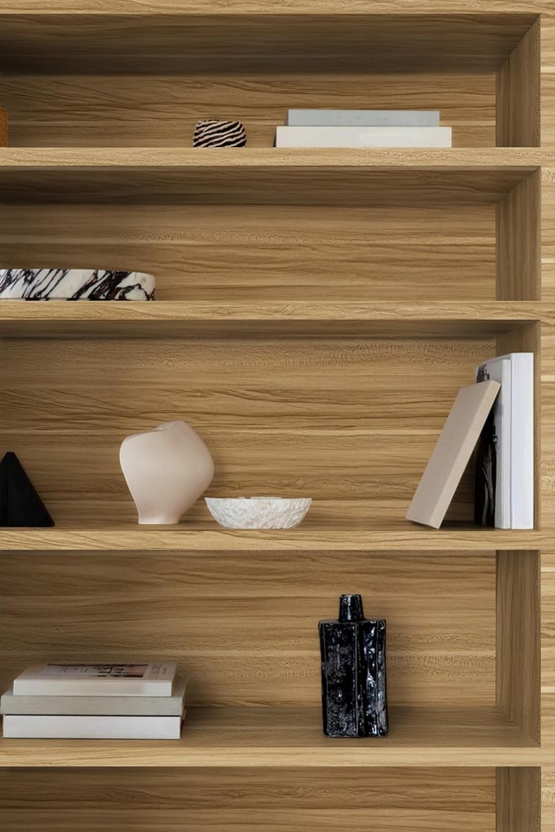 Decoroom Wood Grain Contact Paper Peel and Stick Wallpaper Brown Faux Wooden Look Vinyl Wrap Self Adhesive Removable Wall Cover Butcher Block for Countertops Cabinets Furniture Decor 17.7" x 118" - Image 3