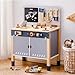 ROBUD Wooden Toy Workbench Large Kids Wooden Play Tool Pretend Play Creative Building Set Construction Workshop Tool Bench Toys Gift for Girls Boys 3 - Image 4
