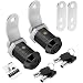 Cylinnda 2 Pack Cabinet Lock with Keys 78 RV Storage Locks Keyed Alike RV Locks for Storage Door Camper Cabinet Door Toolbox Lock Mailbox RV Cam Locks with Manual Black 2 Pack 78 Inch - Image 2