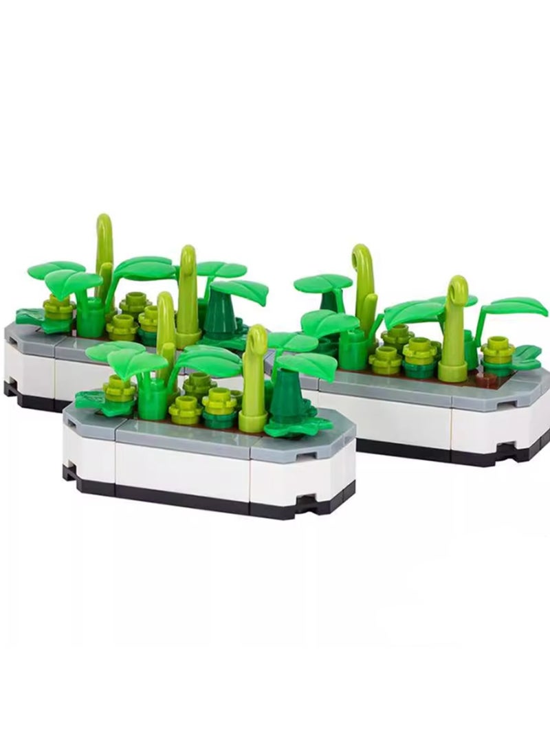 Creative Children's City Family Series Small Particle Puzzle Building Block Toys(3 Flower Beds 102 Pcs)  - Image 1
