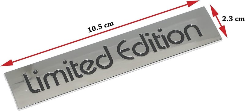 AutoBizarre 3D Raised Limited Edition Metal Monogram Emblem Badge Sticker for All Cars & Bikes (Silver Black) - Image 2