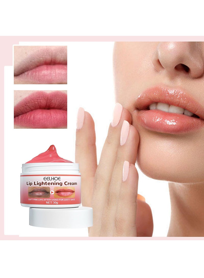 EELHOE كريم تفتيح الشفاه - مرطب طبيعي لإصلاح الشفاه بلسم الشفاه صبغة الشفاه - يقلل من البهتان يقلل من تجاعيد الشفاه للشفاه الجافة المتشققة والداكنة - Image 3