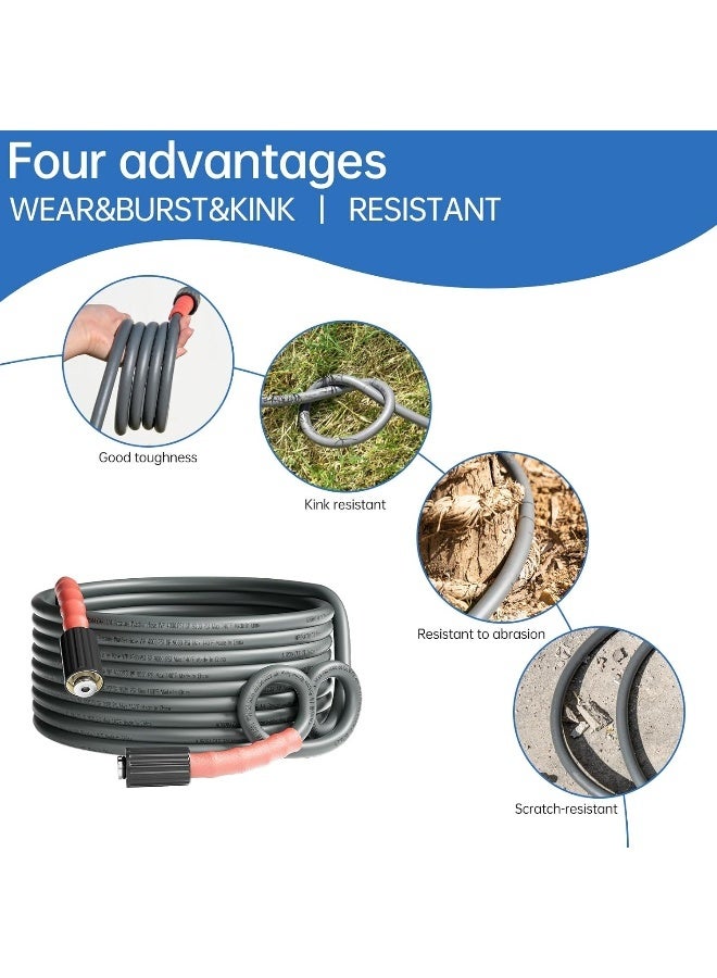 AURORA CAR Super Flexible Pressure Washer Hose 25Ft 1/4"  - Image 4