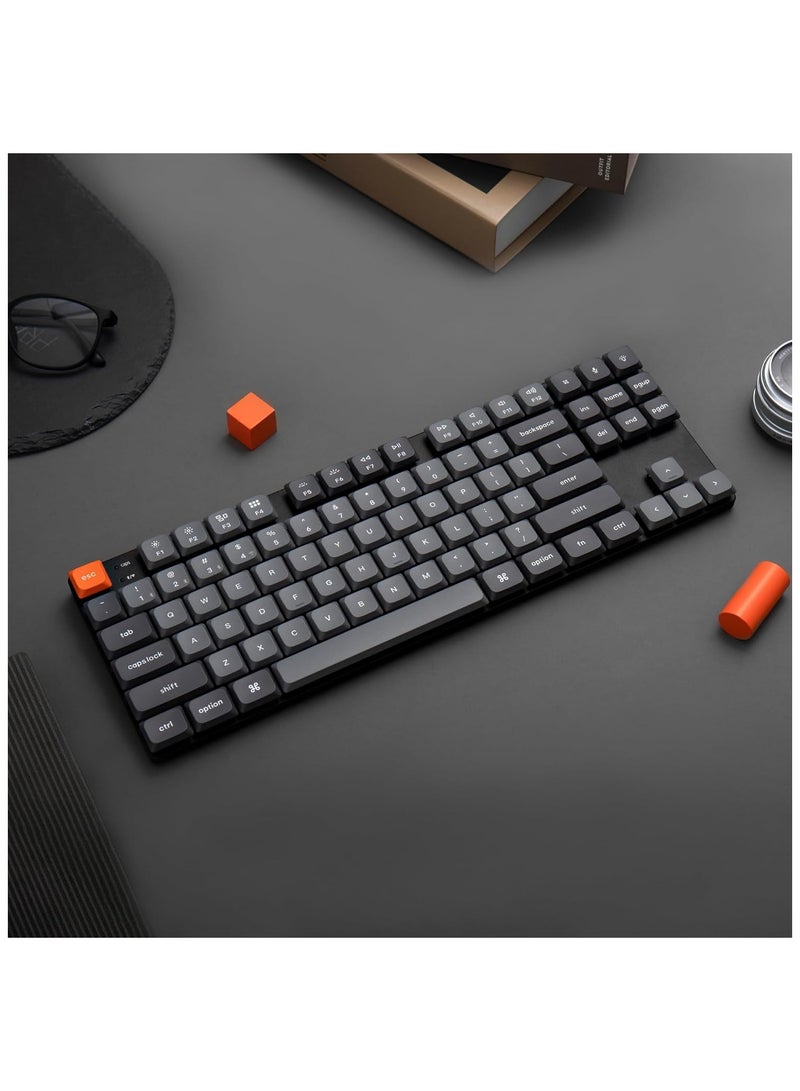 Keychron K1 Max 80% layout 2.4GHz ultra slim Wireless Bluetooth/USB-C wired, QMK/VIA Mechanical Keyboard RGB Backlight Hot Swappable Version low profile Gateron red switch Compatible with Mac & Windows - Image 5
