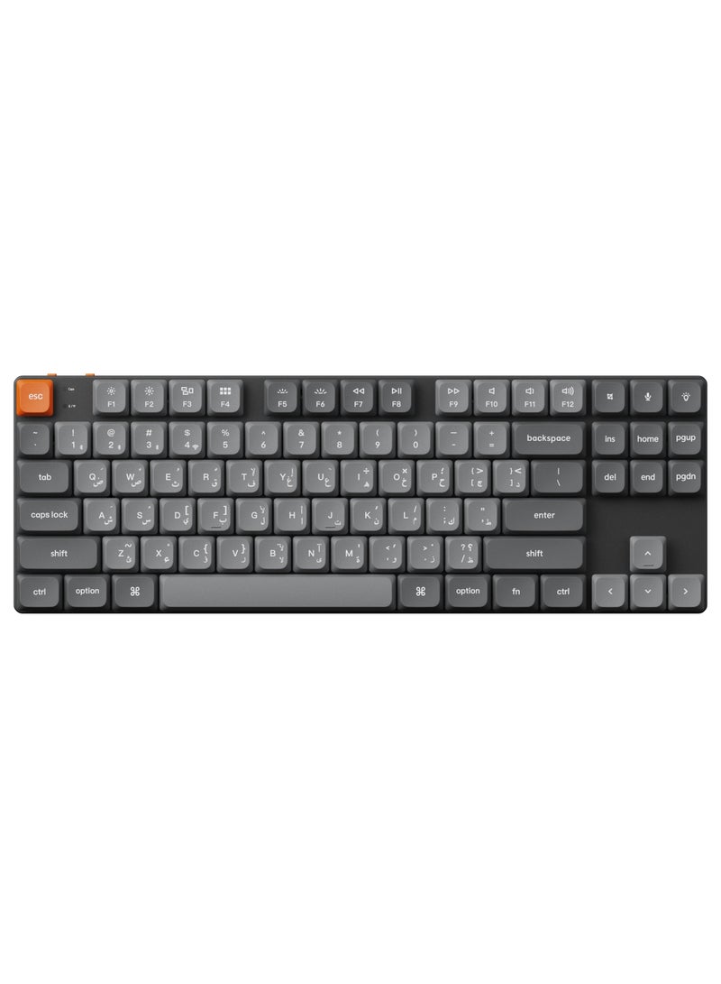Keychron K1 Max 80% layout 2.4GHz ultra slim Wireless Bluetooth/USB-C wired, QMK/VIA Mechanical Keyboard RGB Backlight Hot Swappable Version low profile Gateron red switch Compatible with Mac & Windows - Image 1