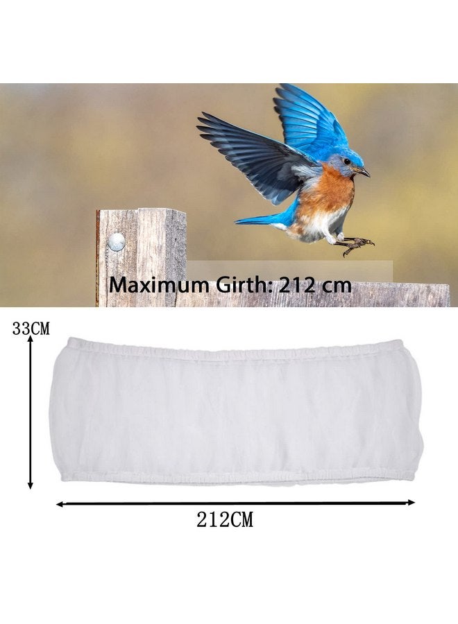 Hakeeta Hakeeta Bird Cage Skirt, Mesh Bird Seed Catcher, Birds Cage Airy Net Cover, Soft Nylon Ventilated Skirt Traps Cage Basket Seed Guard Parrot with Adjustable Drawstring.(Large Size-XL(White)  - Image 2