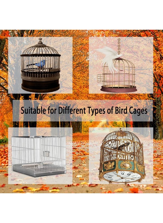 Hakeeta Hakeeta Bird Cage Skirt, Mesh Bird Seed Catcher, Birds Cage Airy Net Cover, Soft Nylon Ventilated Skirt Traps Cage Basket Seed Guard Parrot with Adjustable Drawstring.(Large Size-XL(White)  - Image 3