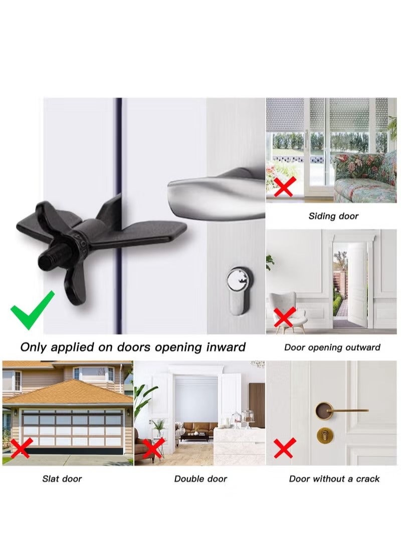 Portable Door Lock, Home Security Door Locker Travel Lockdown Locks for Additional Safety and Privacy Security Devices for Traveling Hotel Home Apartment College(1 Pack) - Image 3