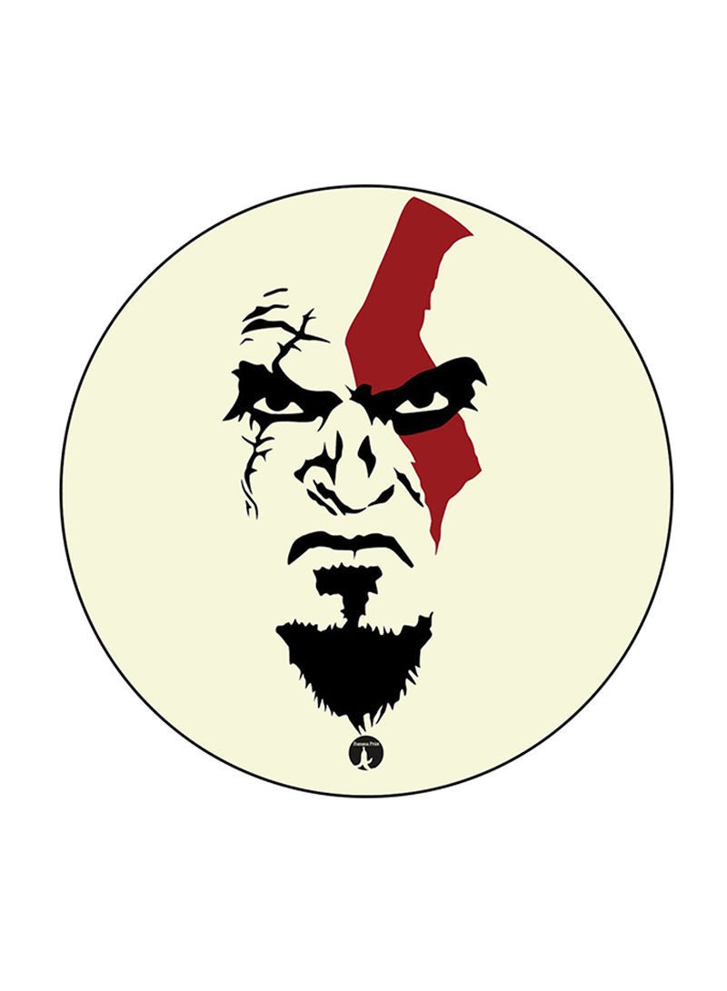 RKN Video Game God Of War Printed Mouse Pad Round  Multicolour
