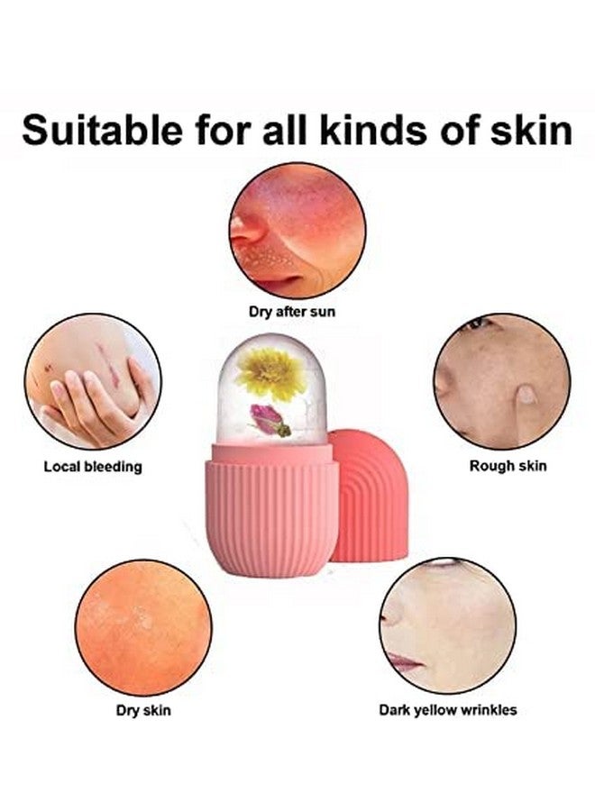 Dream Bird International Ice Roller For Face , Neck and Body | For Puffy Eyes, Easy to Use and Carry | Unbreakable and Reusable | Glowing and Clear Skin(Multicolor) (Pink) - Image 4