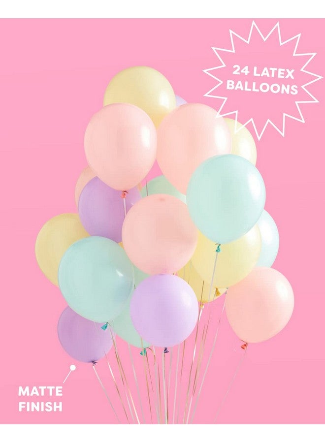 إكس أو مجموعة بالونات عيد الميلاد الباستيل 24 قطعة 12 زينة حفلات العازبة حديقة الزفاف دش حفلة عيد ميلاد باستيل استحمام الطفل الخطوبة - Image 2
