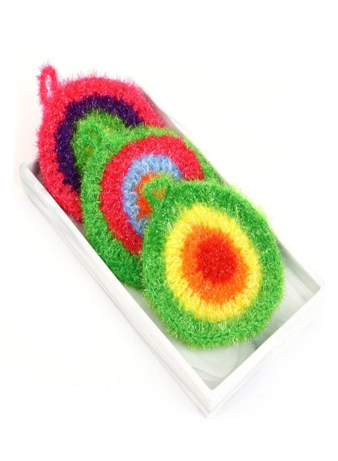 HEALLILY 5pcs Dish Sponges Cleaning Scrubber Swedish Cloth Reusable Washing Foam Sponges Kitchen Cleaning Towel Convenient Towels Water Absorbing s Round s - Image 2