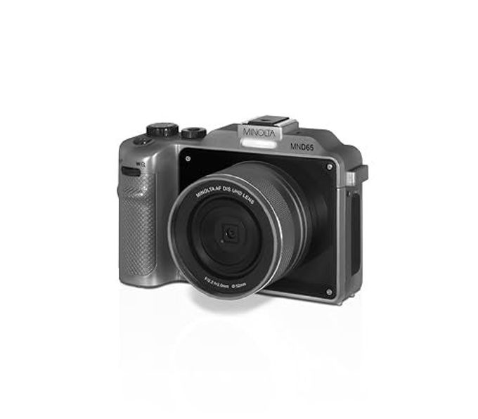 Minolta Digital Camera  56Mp Photos, 4K 60Fps Video, Dual-Lens Selfie Design, 18X Zoom, Wi-Fi, Raw/Jpeg Capture, 3 Lcd, Compact Travel Camera (Gray) - Image 1