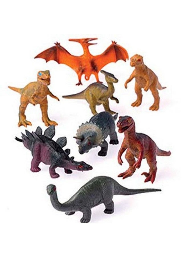 U.S. Toy 12 - Assorted Medium Sized Plastic Toy Dinosaurs Play set figures. 