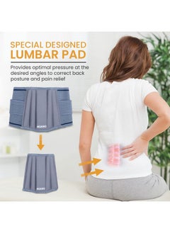 AGARO AGARO Cotton Lumbo Sacral Belt With Double Strapping, Back Support For Lumbar Spine, Lumber Support Belt For Back Pain Relief, Back Brace For Men And Women, Ls Belt, Xxl, Grey  - Image 1
