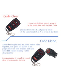 Excefore 3pcs 433mhz Garage Door Cloning Remote Control Keys Universal Strong Wireless Copy Remote Control Keychain  - Image 5
