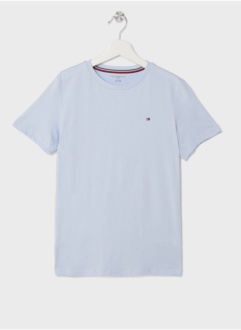 TOMMY HILFIGER Kids 2 Pack Crew Neck T-Shirt  - Image 3