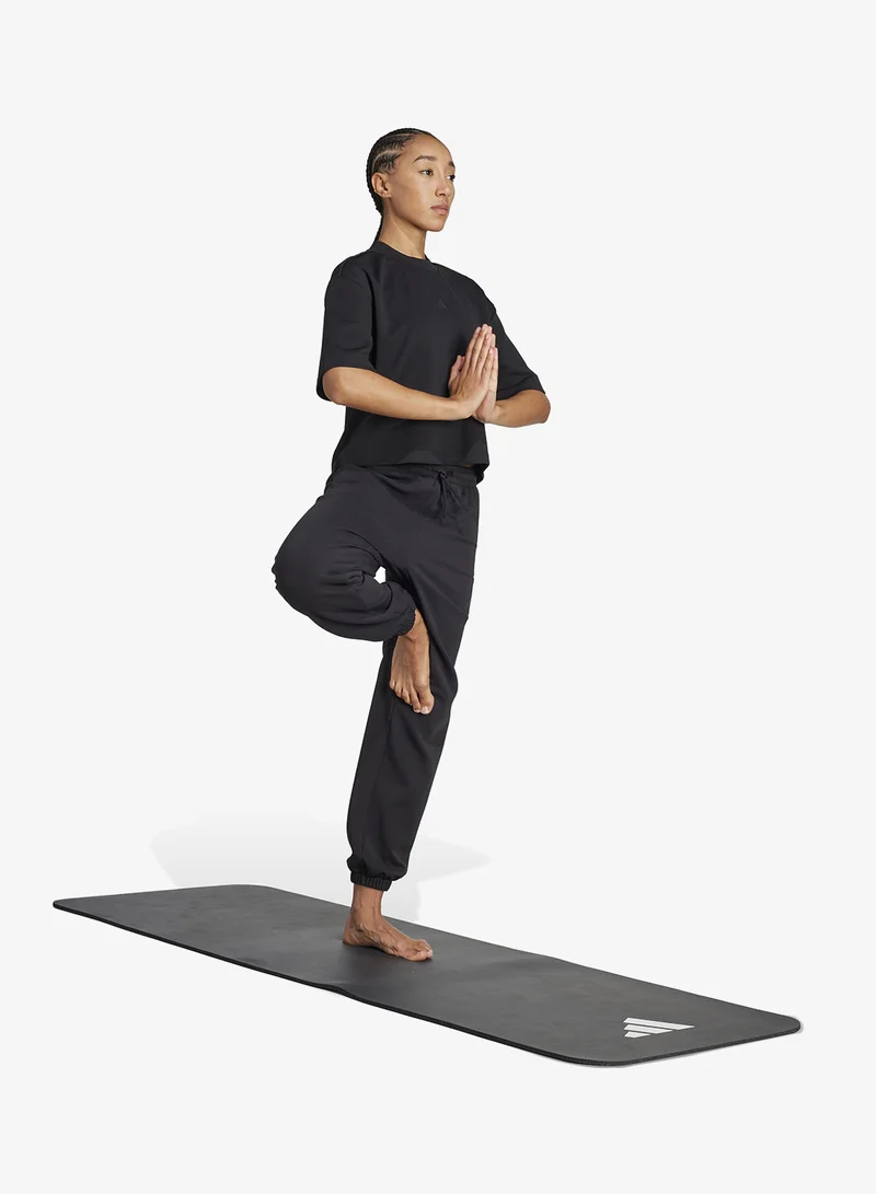 Adidas BLACK Yoga Motion Waffle T-Shirt for Women | Best Price UAE