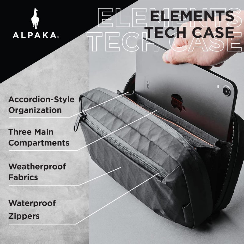 Alpaka Elements Tech Case Travel Organizer Pouch For Electronics  Cables  Cell Phone | Tech Pouch For Electronic Accessories (Slate Grey Vx21) - Image 2