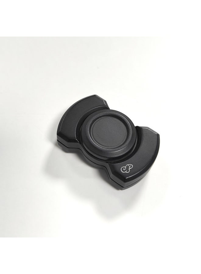 Loquat Hot-selling Three-in-one Fingertip Gyro Three-body Small Box EDC Toy Pop Coin Push Card Decompression Artifact-Color:【black】 Three-in-one Fingertip Top - Image 1